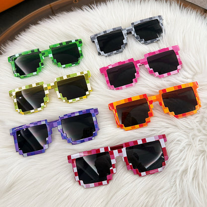 Pixel Mosaic Sunglasses with UV Protection