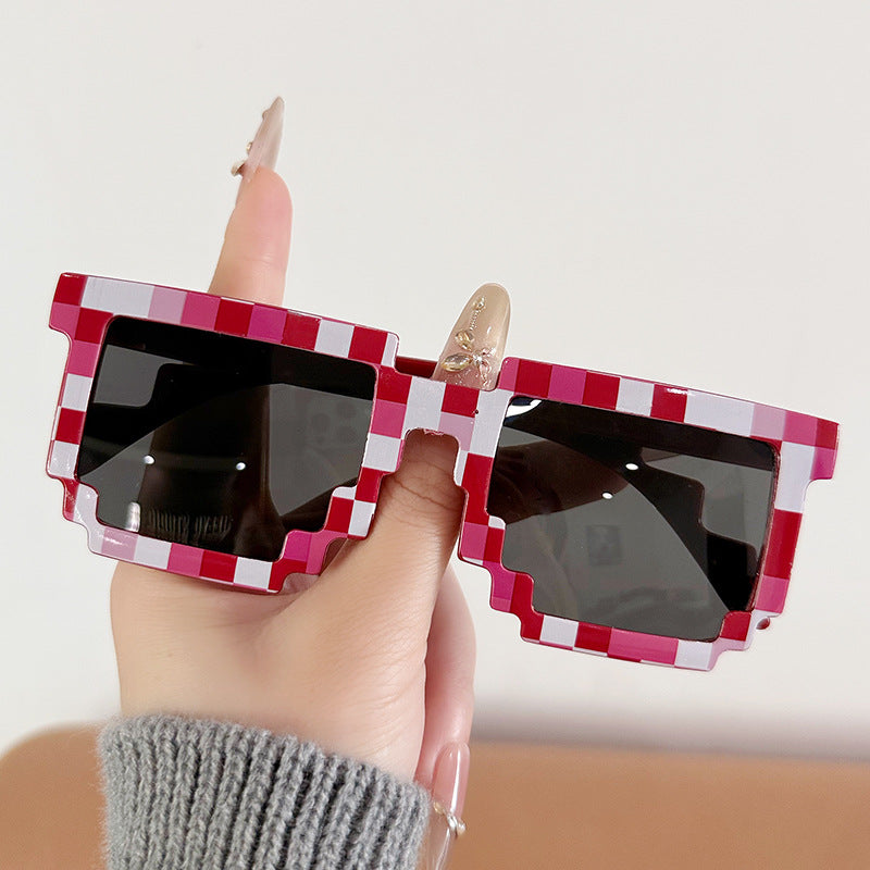 Pixel Mosaic Sunglasses with UV Protection