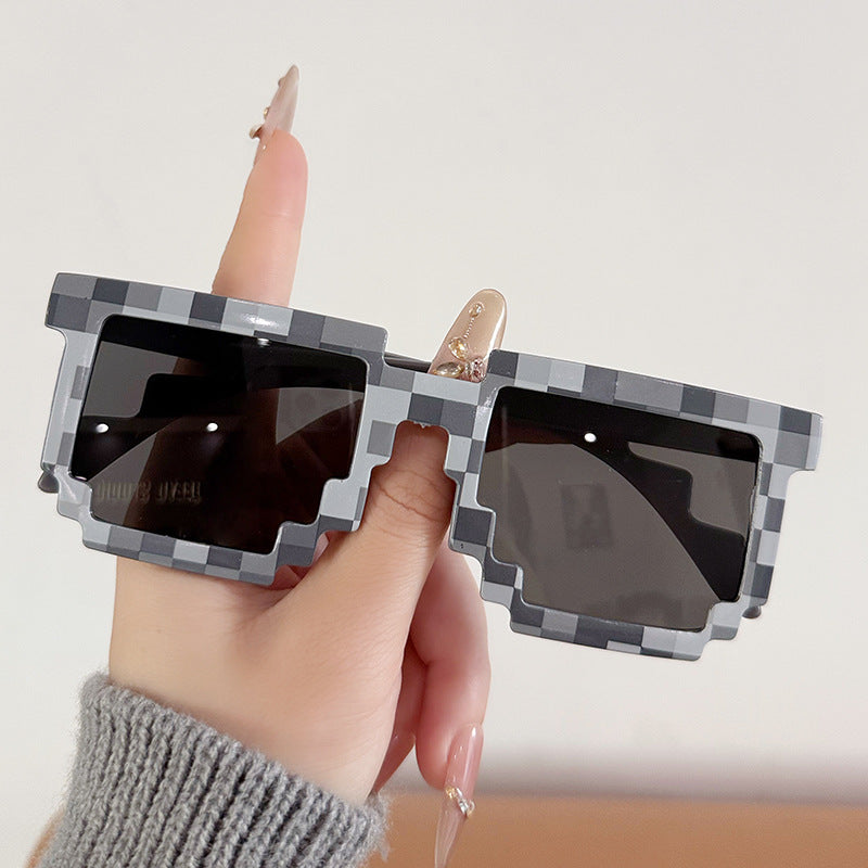 Pixel Mosaic Sunglasses with UV Protection