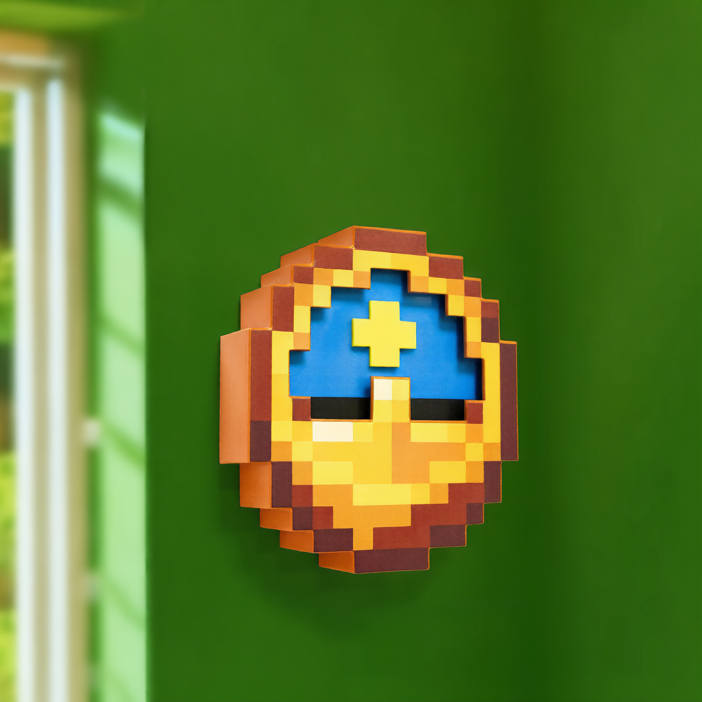 Pixel toy clock decorative piece for room decoration