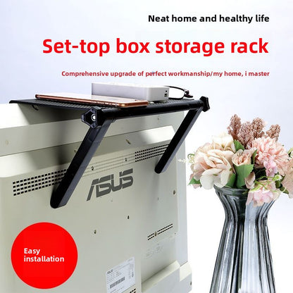 Place a set-top box rack on top of the TV
