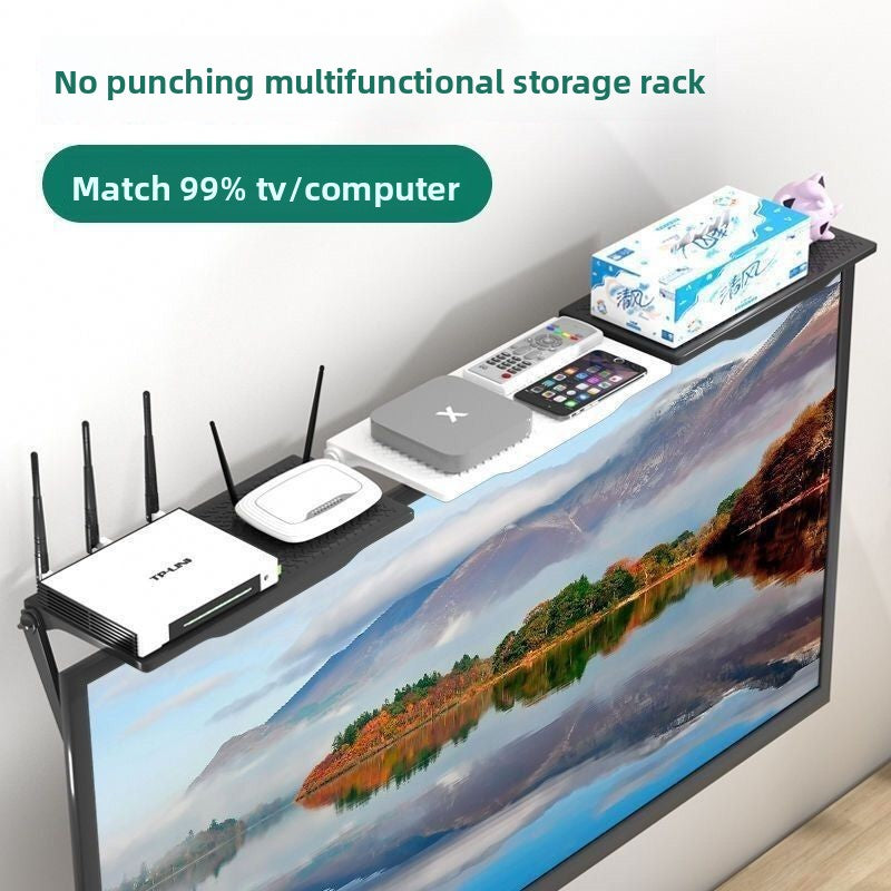 Place a set-top box rack on top of the TV