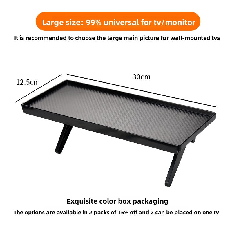 Place a set-top box rack on top of the TV