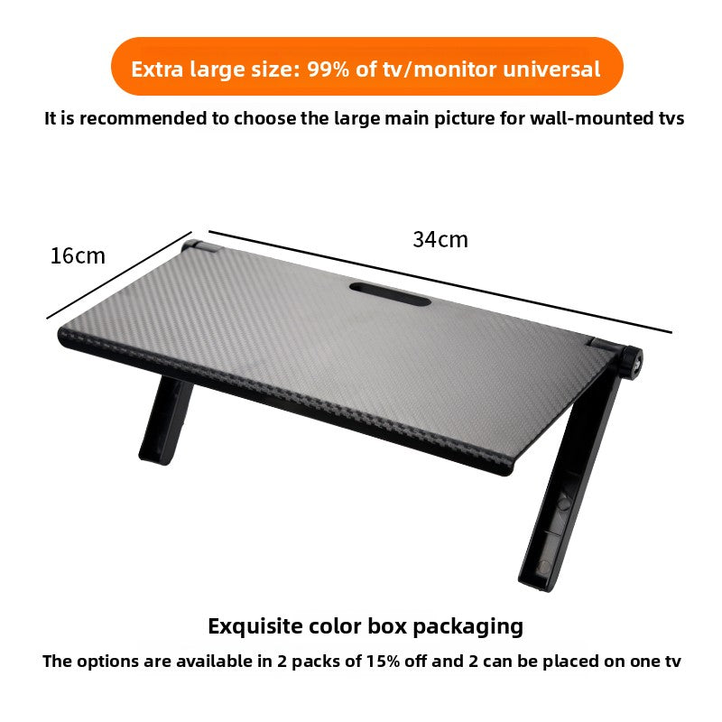 Place a set-top box rack on top of the TV