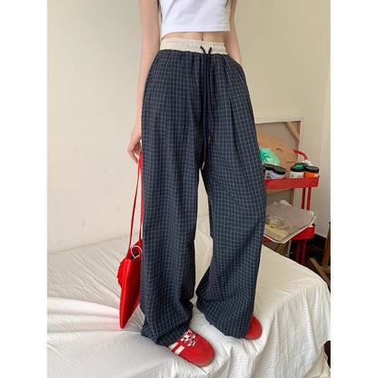 Plaid Casual Trousers