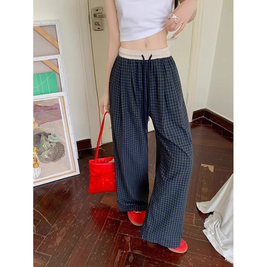 Plaid Casual Trousers