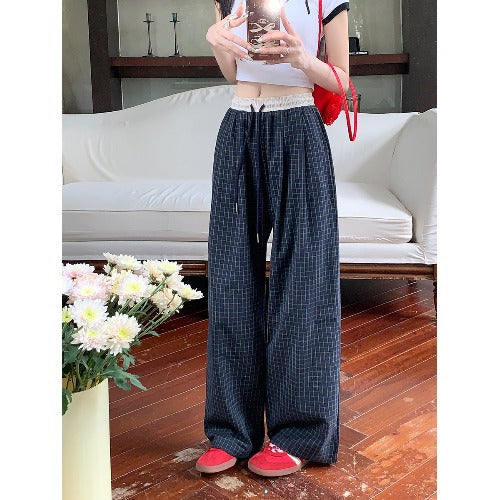 Plaid Casual Trousers