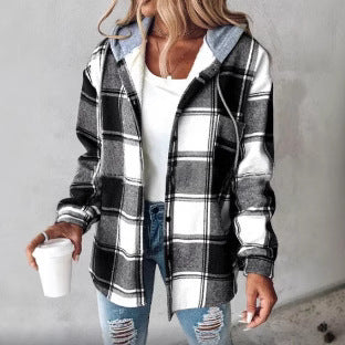 plaid coat