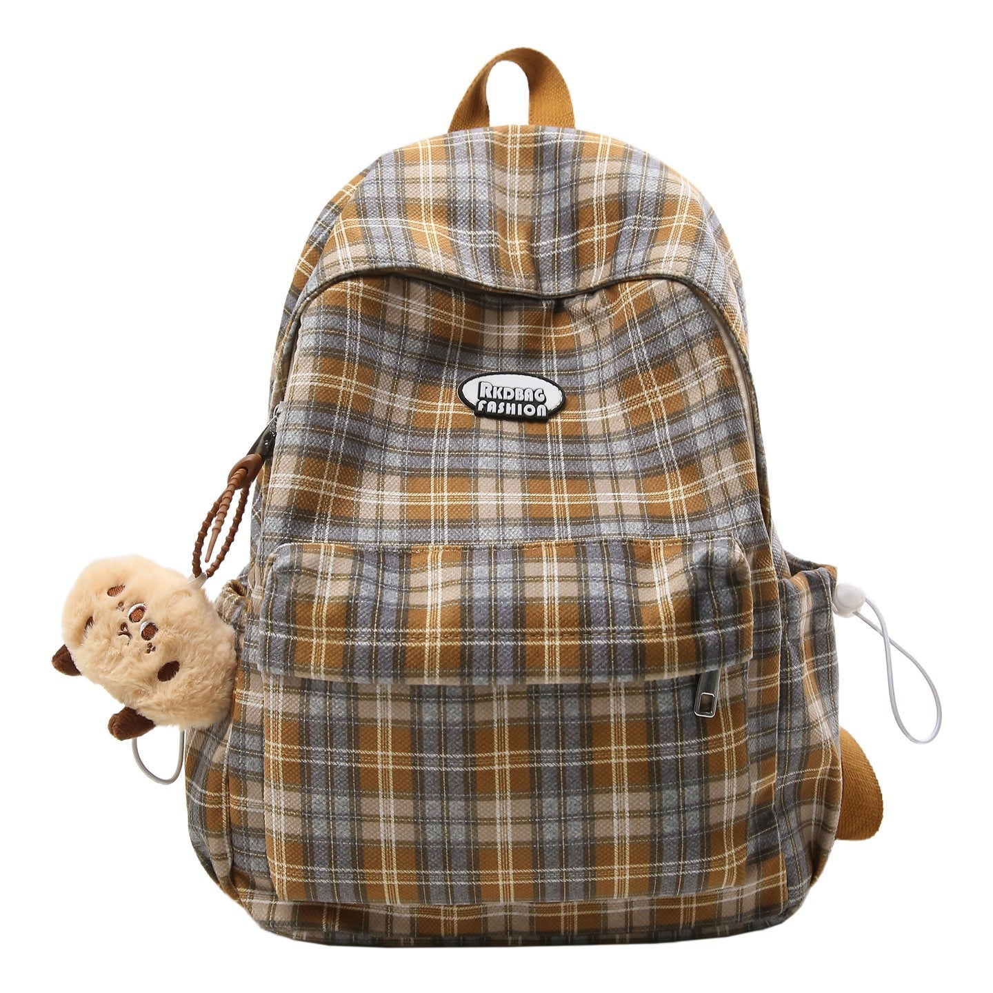 Plaid College Style Backpack for Women