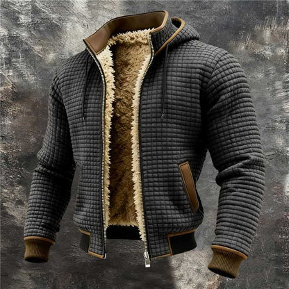 Plaid hooded sweater