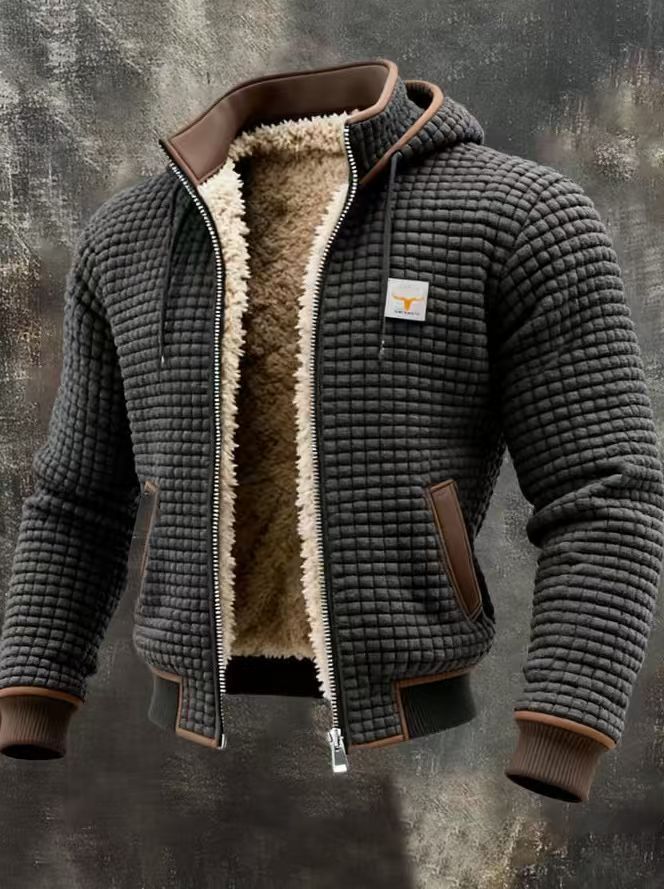 Plaid hooded sweater