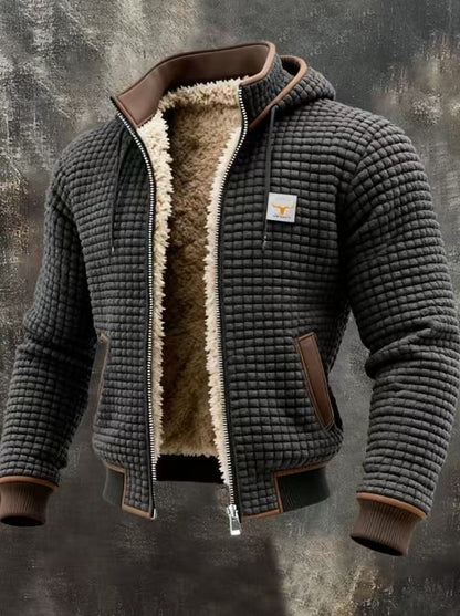 Plaid hooded sweater