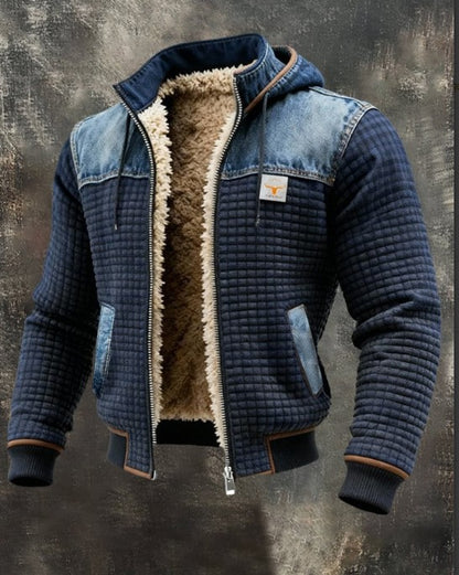 Plaid hooded sweater