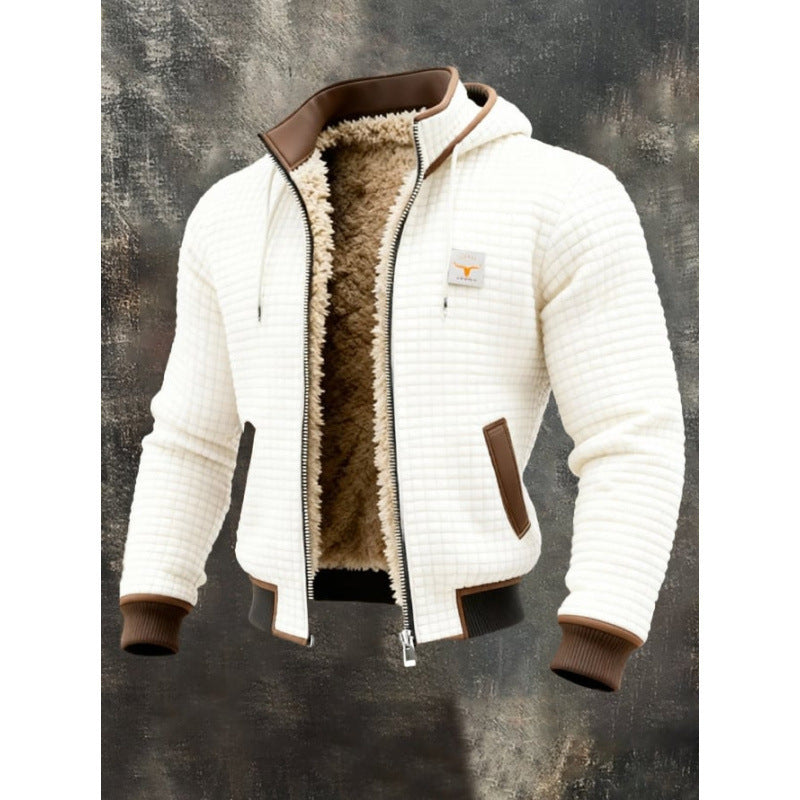 Plaid hooded sweater