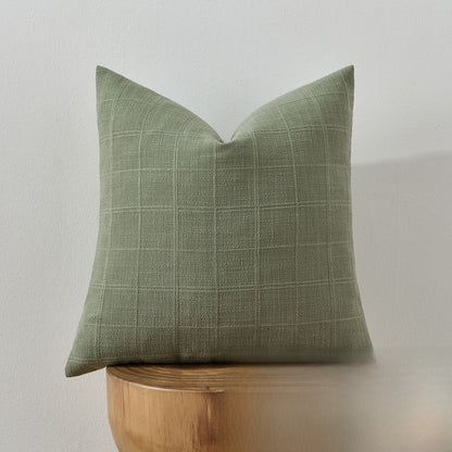 Plaid pillow cover