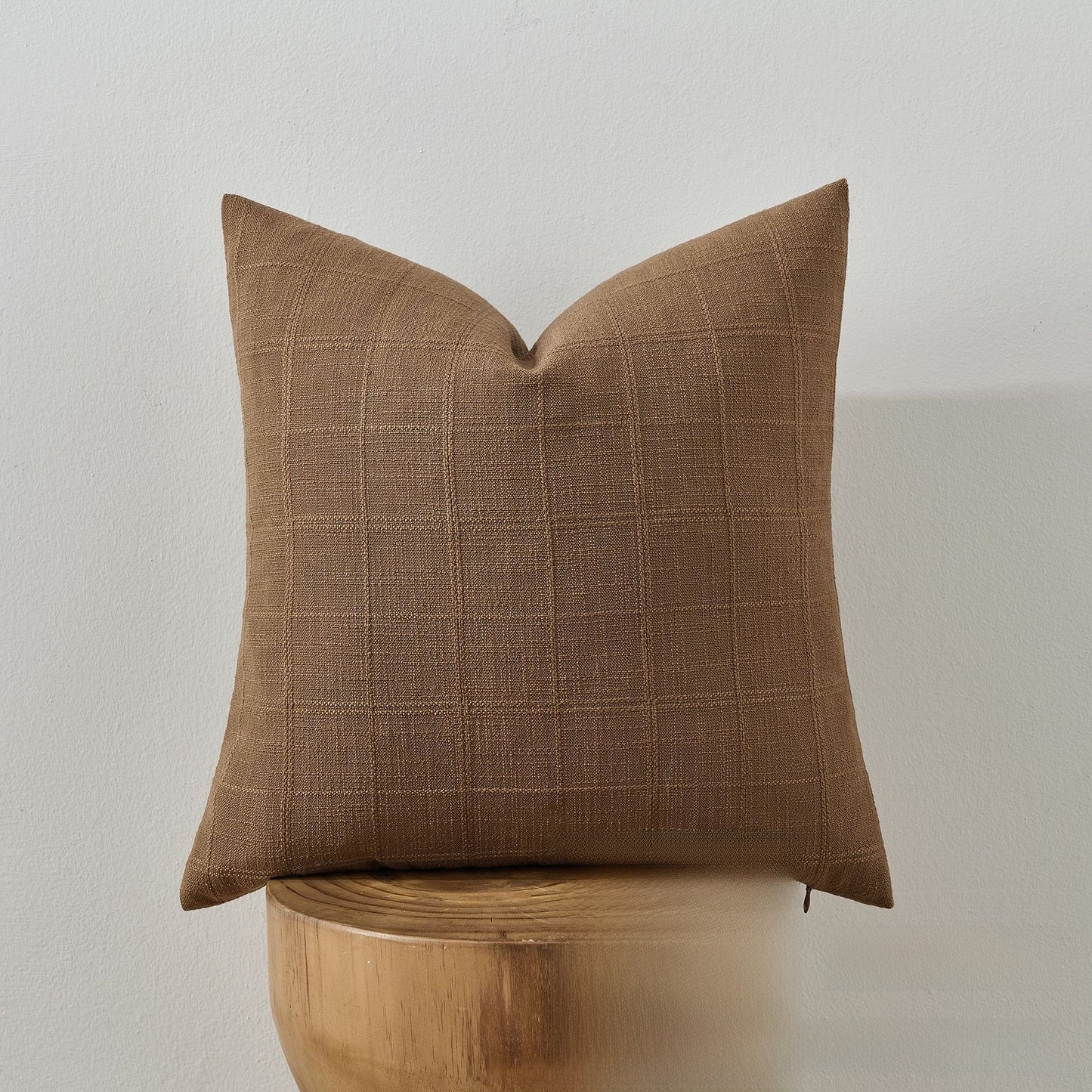 Plaid pillow cover