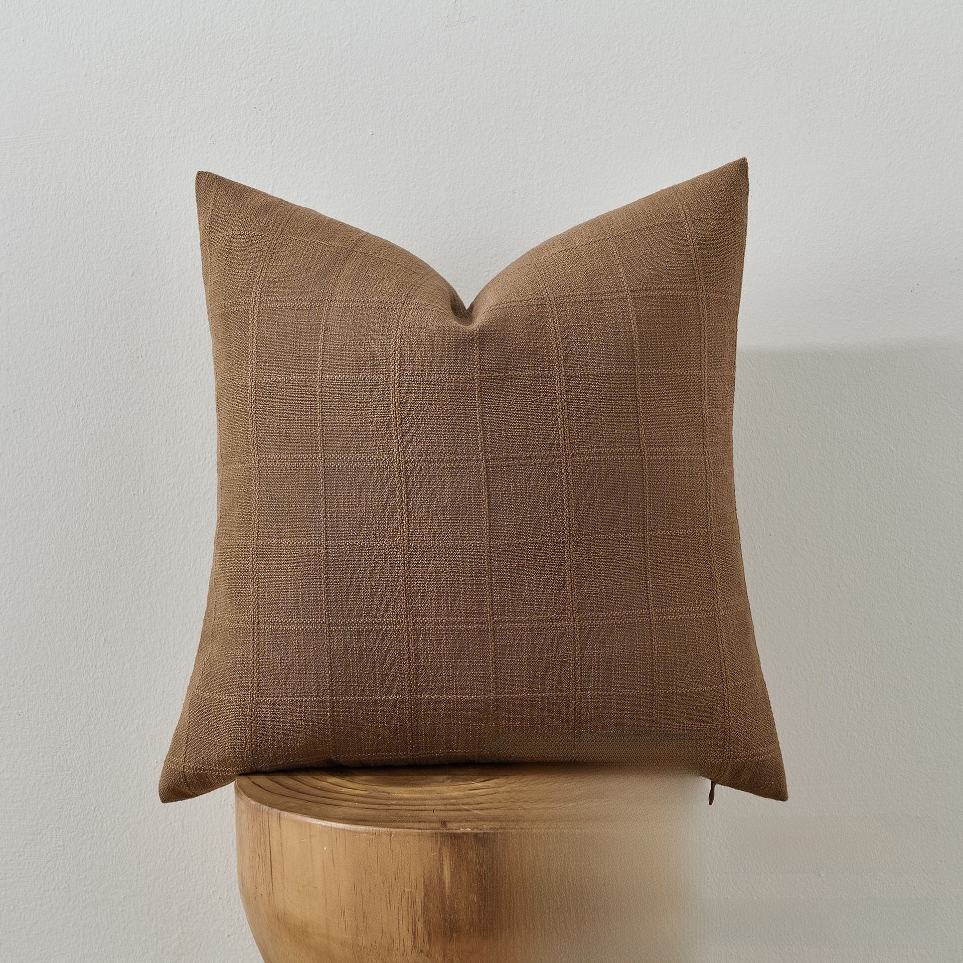 Plaid pillow cover