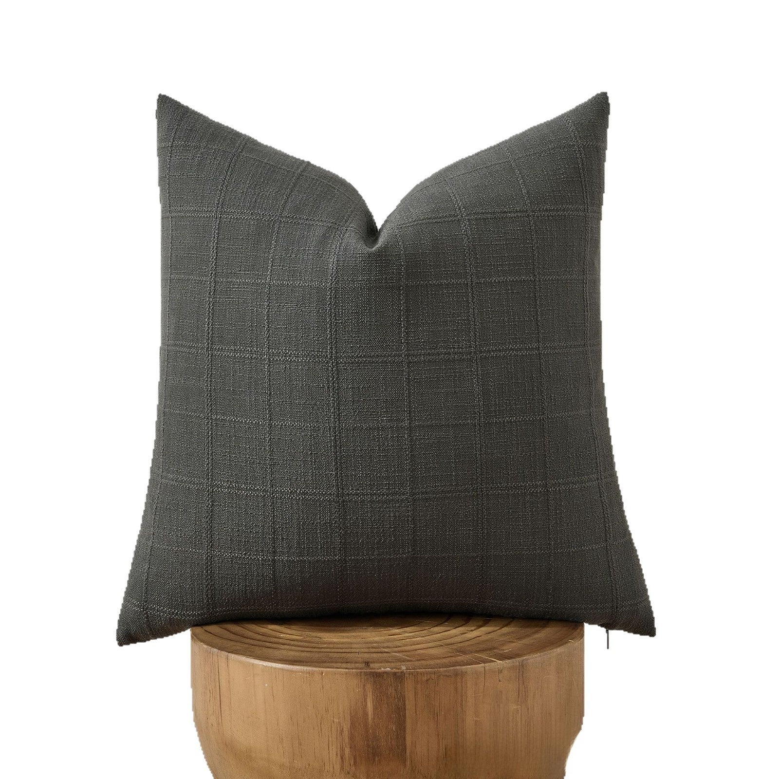 Plaid pillow cover
