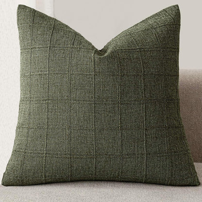 Plaid pillow cover