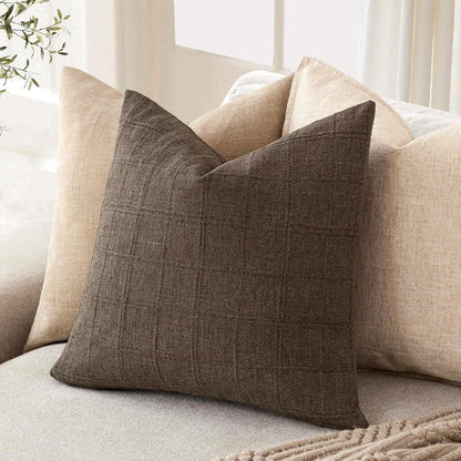 Plaid pillow cover