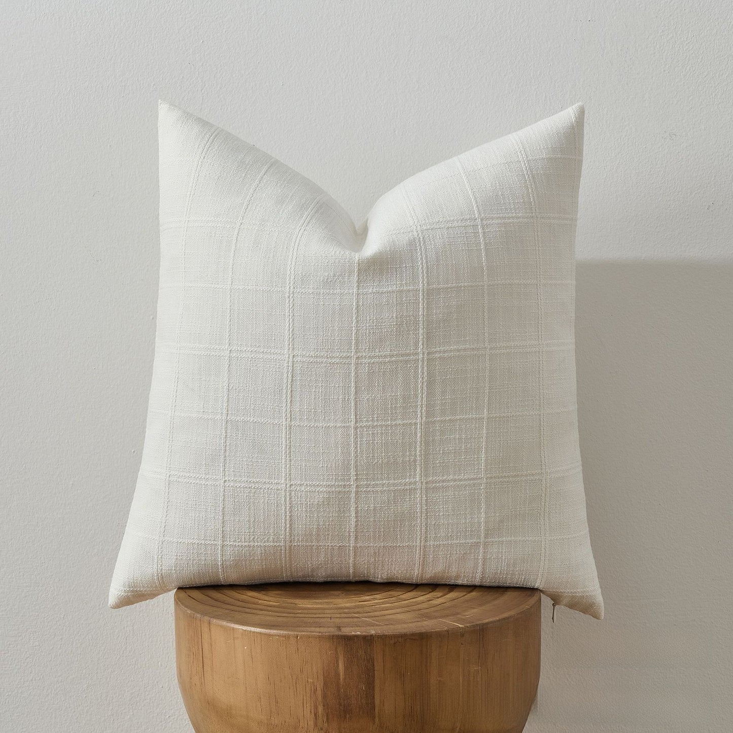 Plaid pillow cover