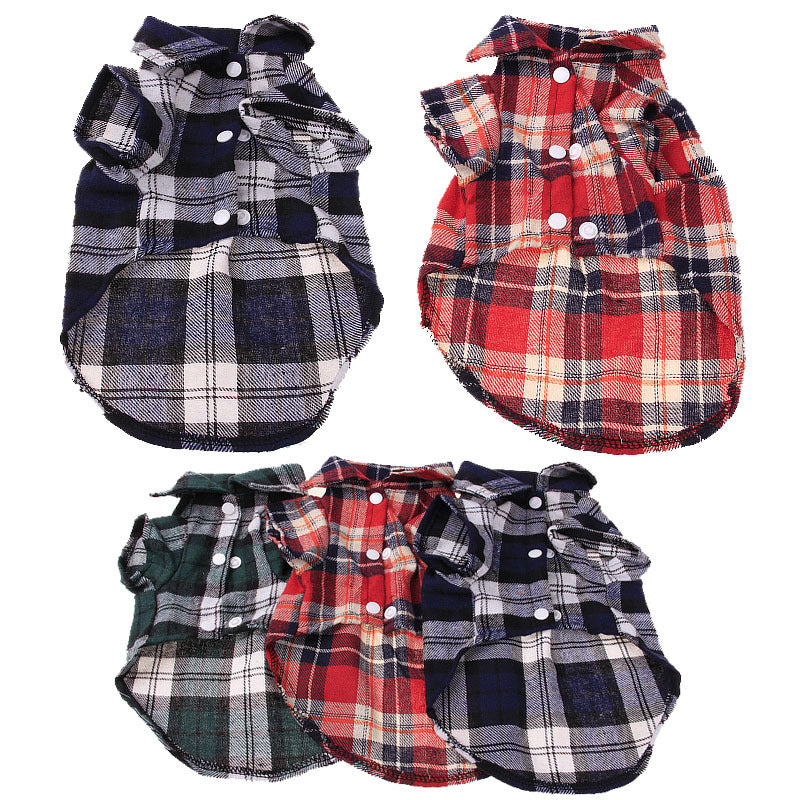 Plaid Shirt for Small and Medium Dogs