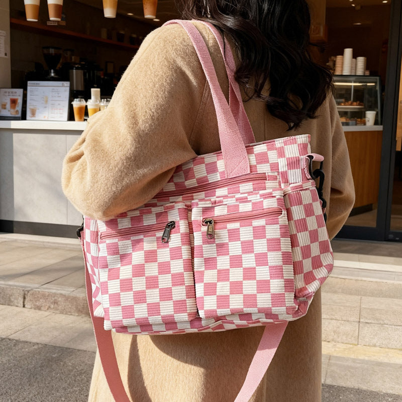 Plaid Tote Bag for Women
