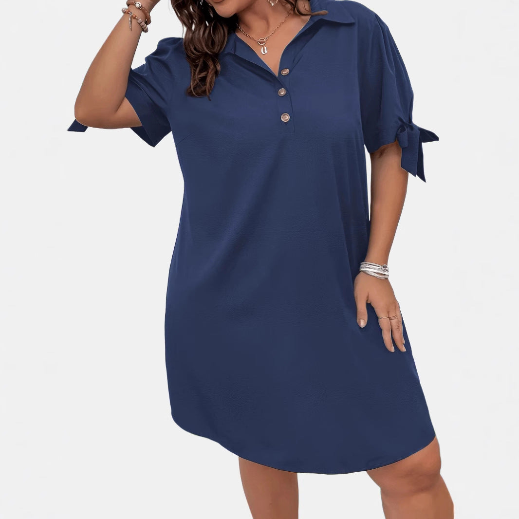 Plain collared dress