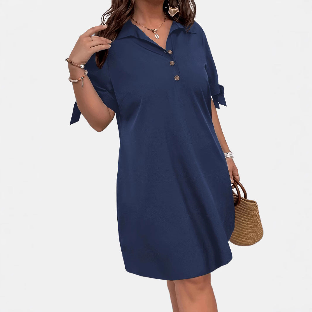 Plain collared dress
