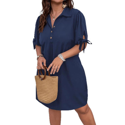 Plain collared dress
