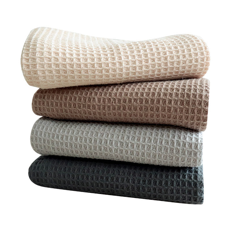 Plain-colored waffle-weave dishcloth
