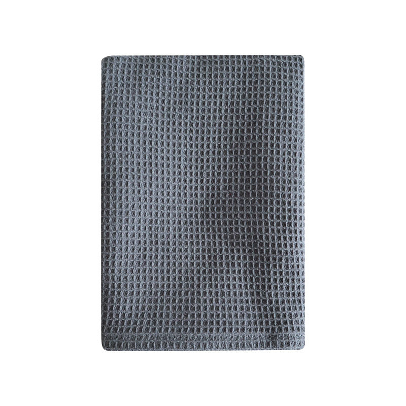 Plain-colored waffle-weave dishcloth