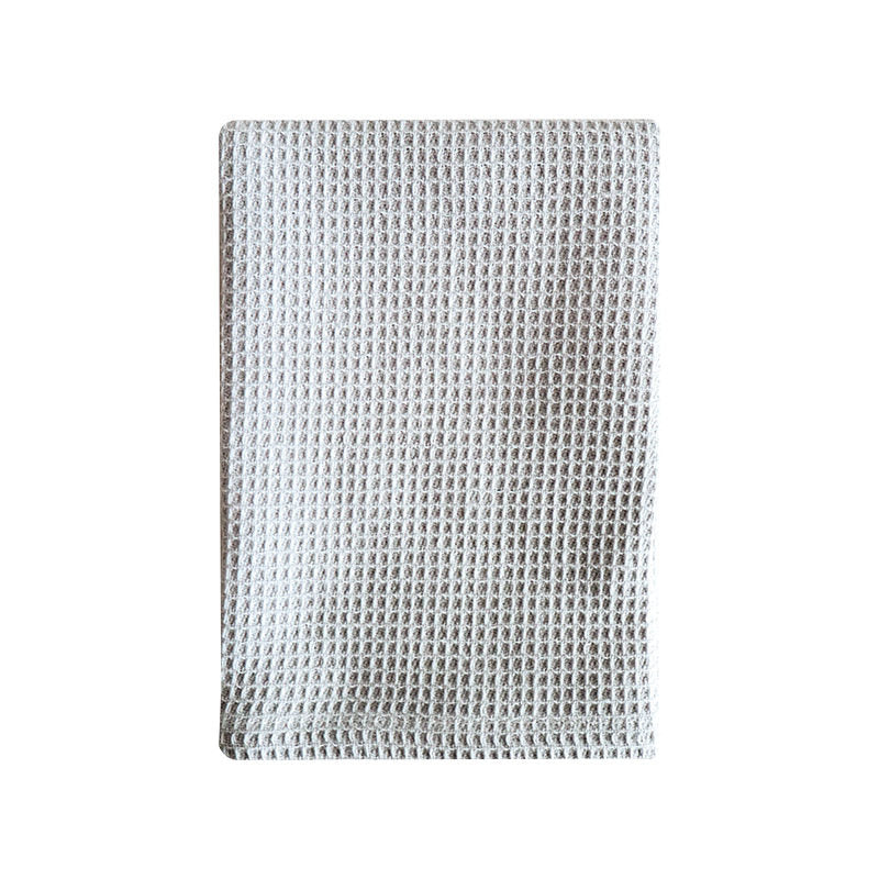 Plain-colored waffle-weave dishcloth