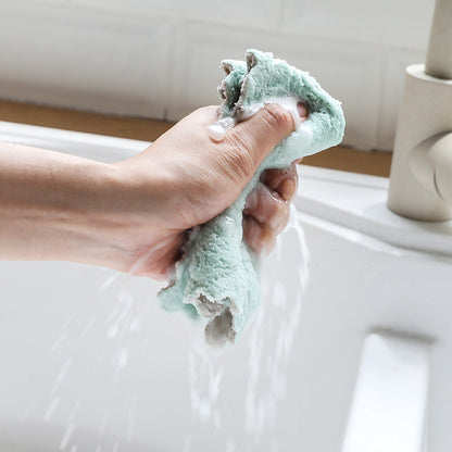Plain printed double-sided highly absorbent cloth