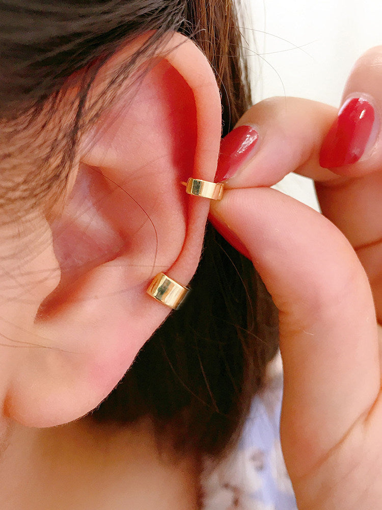 Plain Wide Hoop Earrings