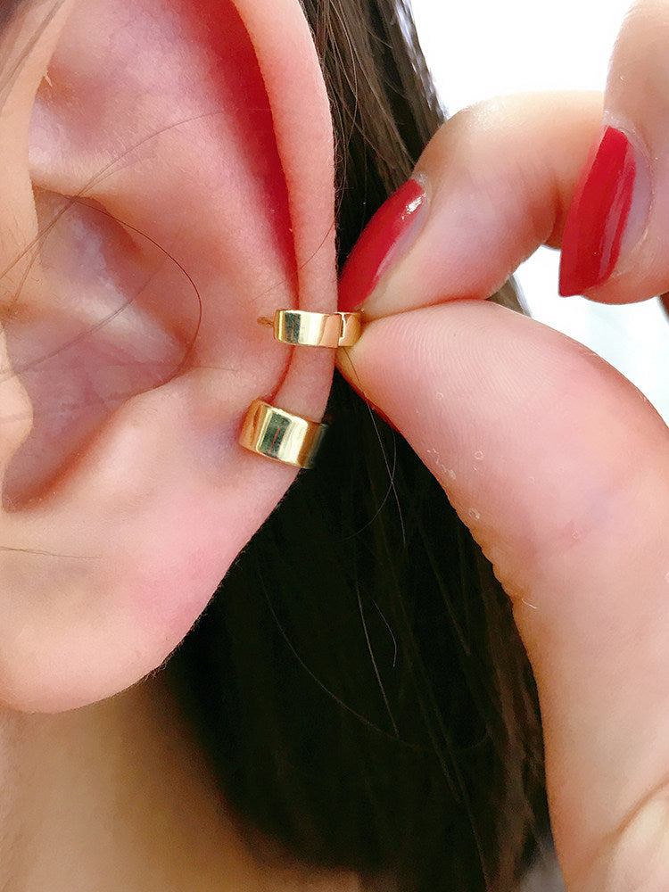 Plain Wide Hoop Earrings