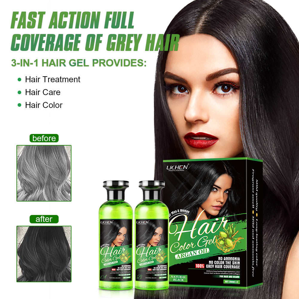 Plant-Based Hair Dye Set with Argan Oil