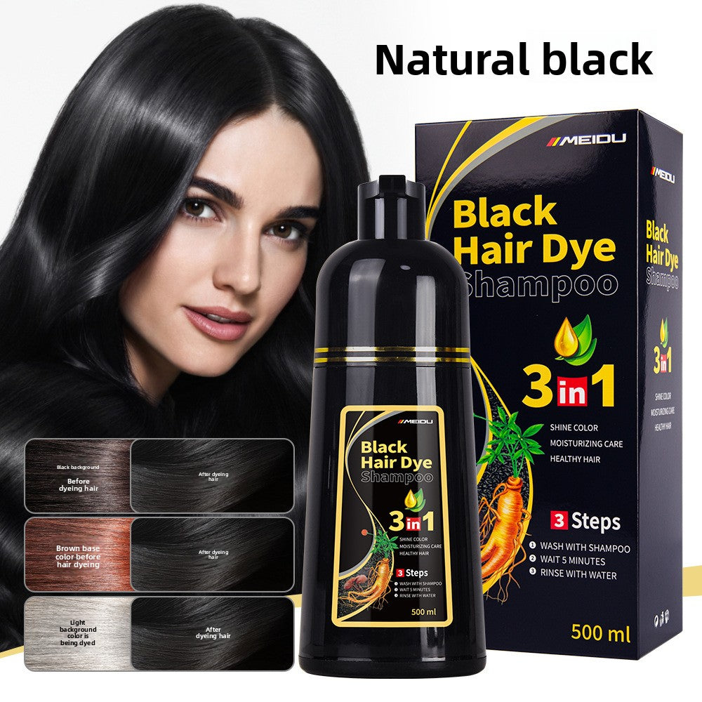 Plant Bubble Hair Dye Shampoo for Instant Color