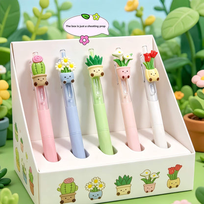 Plant themed retractable ballpoint pen