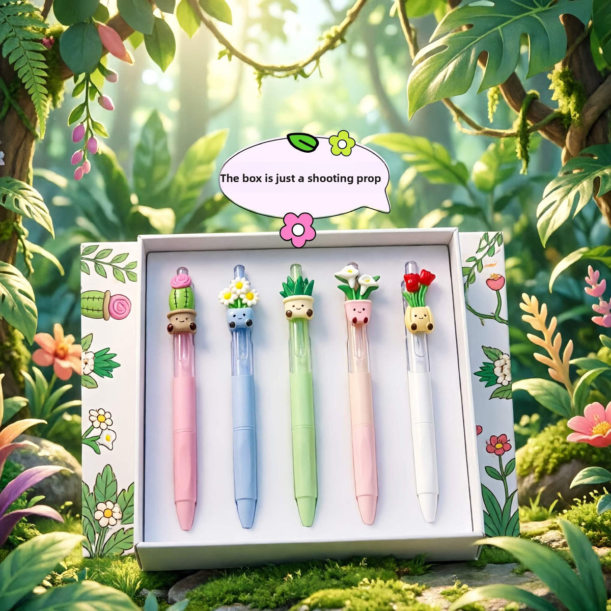 Plant themed retractable ballpoint pen