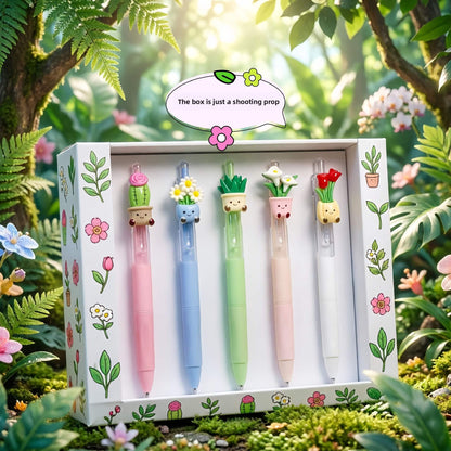 Plant themed retractable ballpoint pen