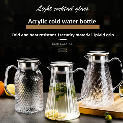 Plastic Beverage Jug with Stainless Steel Lid