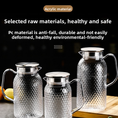 Plastic Beverage Jug with Stainless Steel Lid