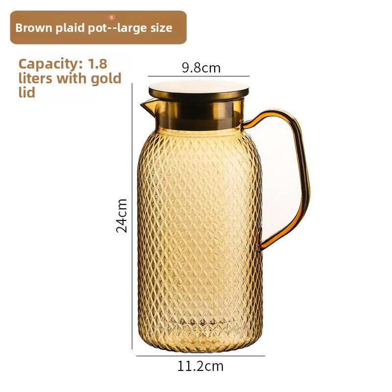 Plastic Beverage Jug with Stainless Steel Lid