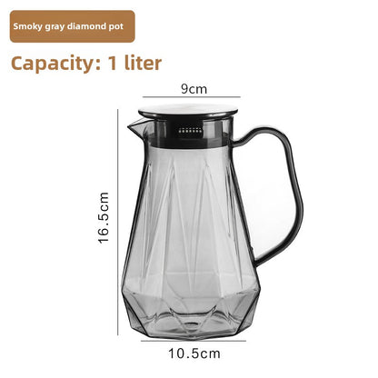 Plastic Beverage Jug with Stainless Steel Lid