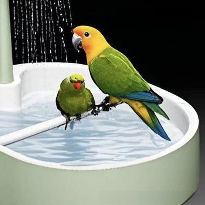 Plastic Bird Bath with Water Circulation System