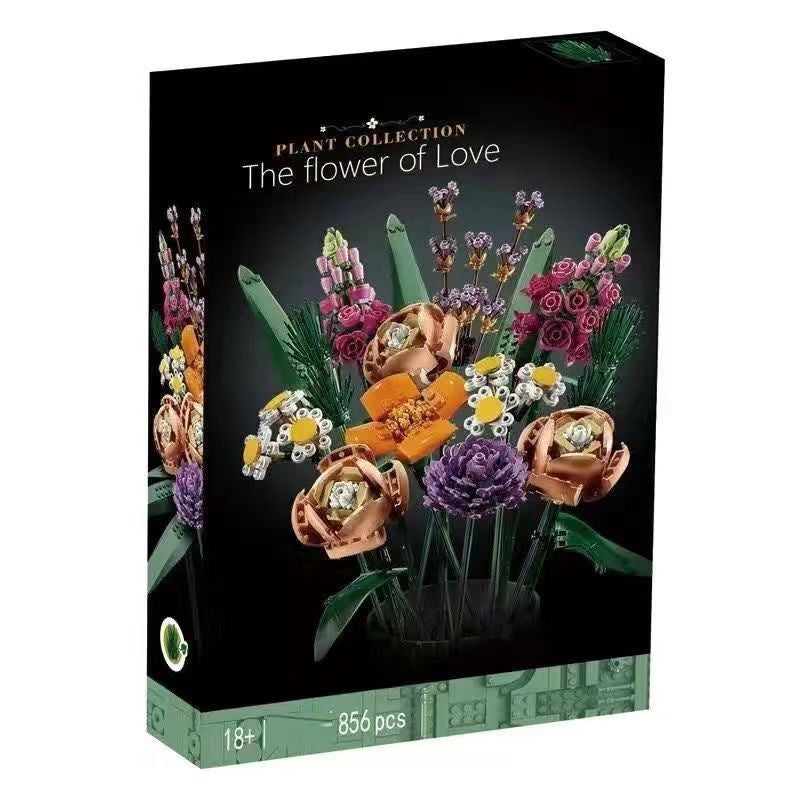 Plastic Building Blocks Floral Bouquet DIY Kit