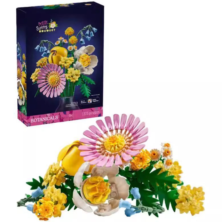Plastic Building Blocks Floral Bouquet DIY Kit