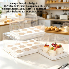 Transparent 4pcs 17x17x13.5cm