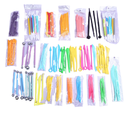 Plastic clay knife set